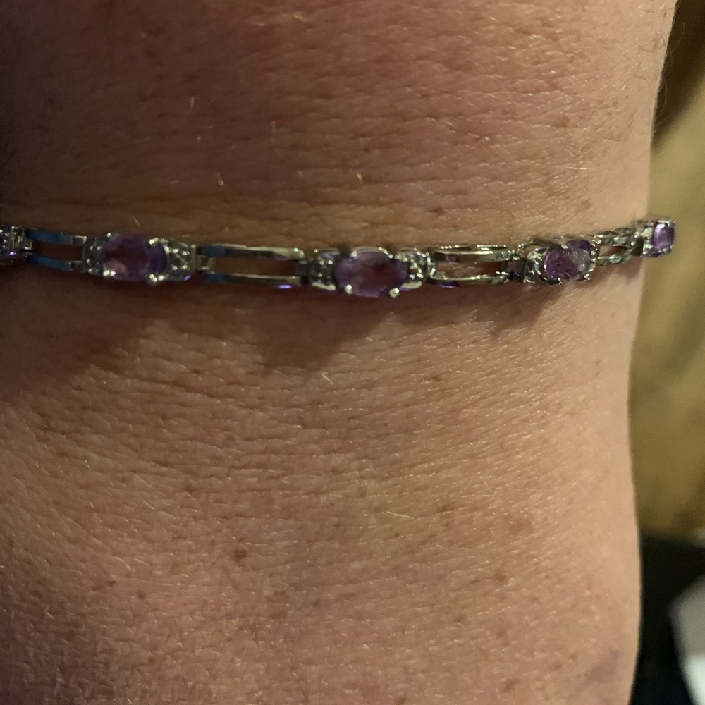 Amethyst tennis bracelet